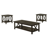 Best Furniture Outlet - Coaster - Rachelle 3-piece Rectangular Coffee Table Set Deep Merlot - 5909