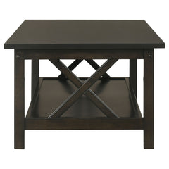 Rachelle 3-piece Rectangular Coffee Table Set Deep Merlot