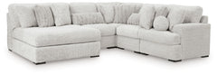 Best Furniture Outlet - Ashley Furniture - Cuddle Plush Sectional - 5-Piece Sectional with Chaise / Arctic - PC59106S11
