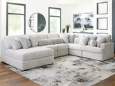 Best Furniture Outlet - Ashley Furniture - Cuddle Plush Sectional - RAF 10-Piece Sectional / Arctic - PC59106S10
