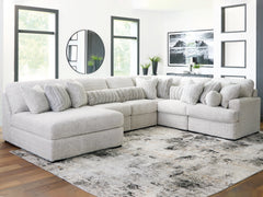 Best Furniture Outlet - Ashley Furniture - Cuddle Plush Sectional - RAF 10-Piece Sectional / Arctic - PC59106S10