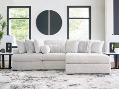 Best Furniture Outlet - Ashley Furniture - Cuddle Plush Sectional - RAF 3-Piece Sectional with Chaise / Arctic - PC59106S1
