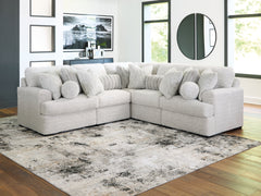 Best Furniture Outlet - Ashley Furniture - Cuddle Plush Sectional - RAF 5-Piece Sectional / Arctic - PC59106S2