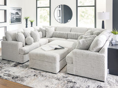 Best Furniture Outlet - Ashley Furniture - Cuddle Plush Sectional - RAF 10-Piece Sectional / Arctic - PC59106S10