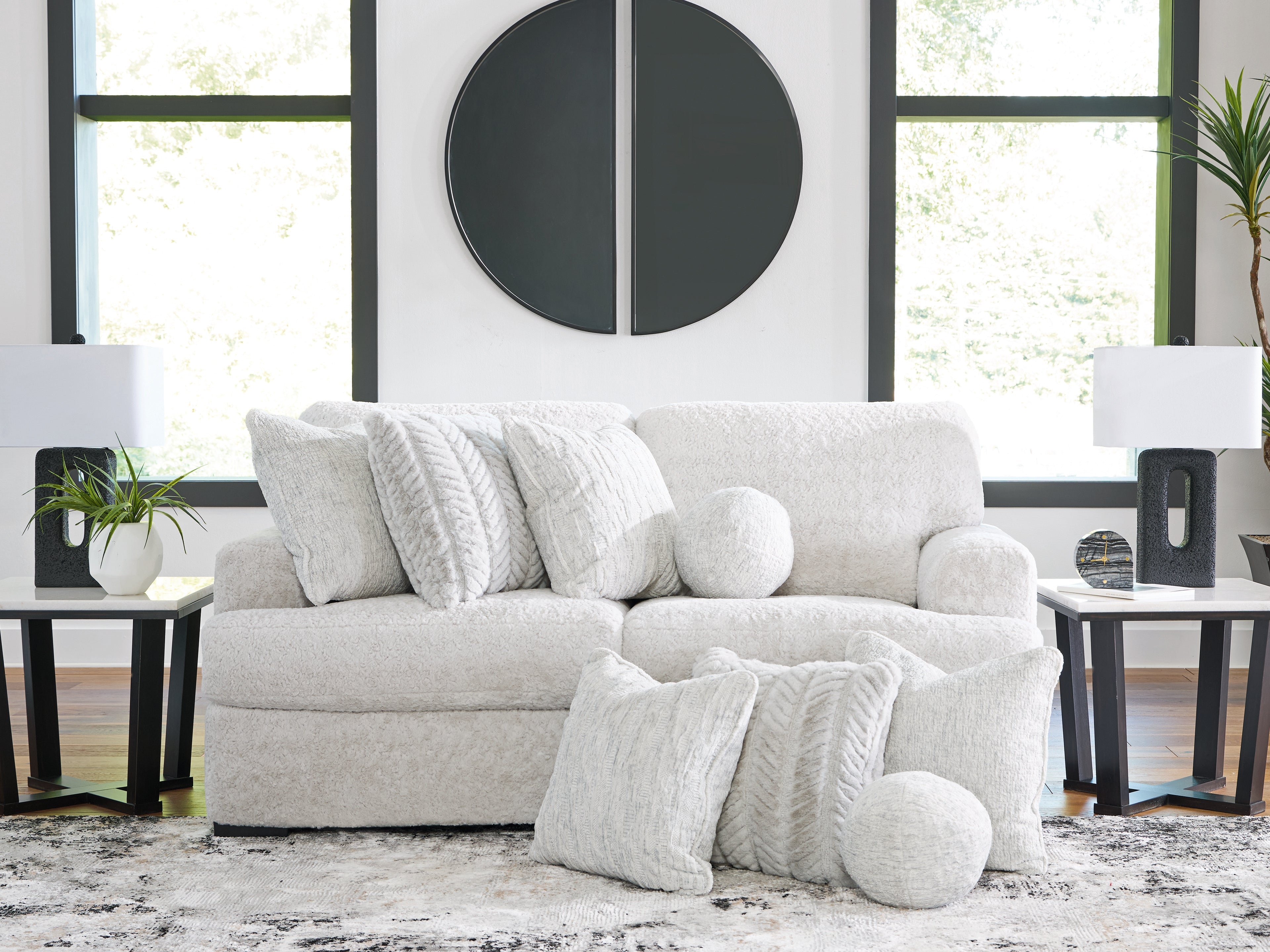 Best Furniture Outlet - Ashley Furniture - Cuddle Plush Sectional - RAF 2-Piece Sectional / Arctic - PC59106S9