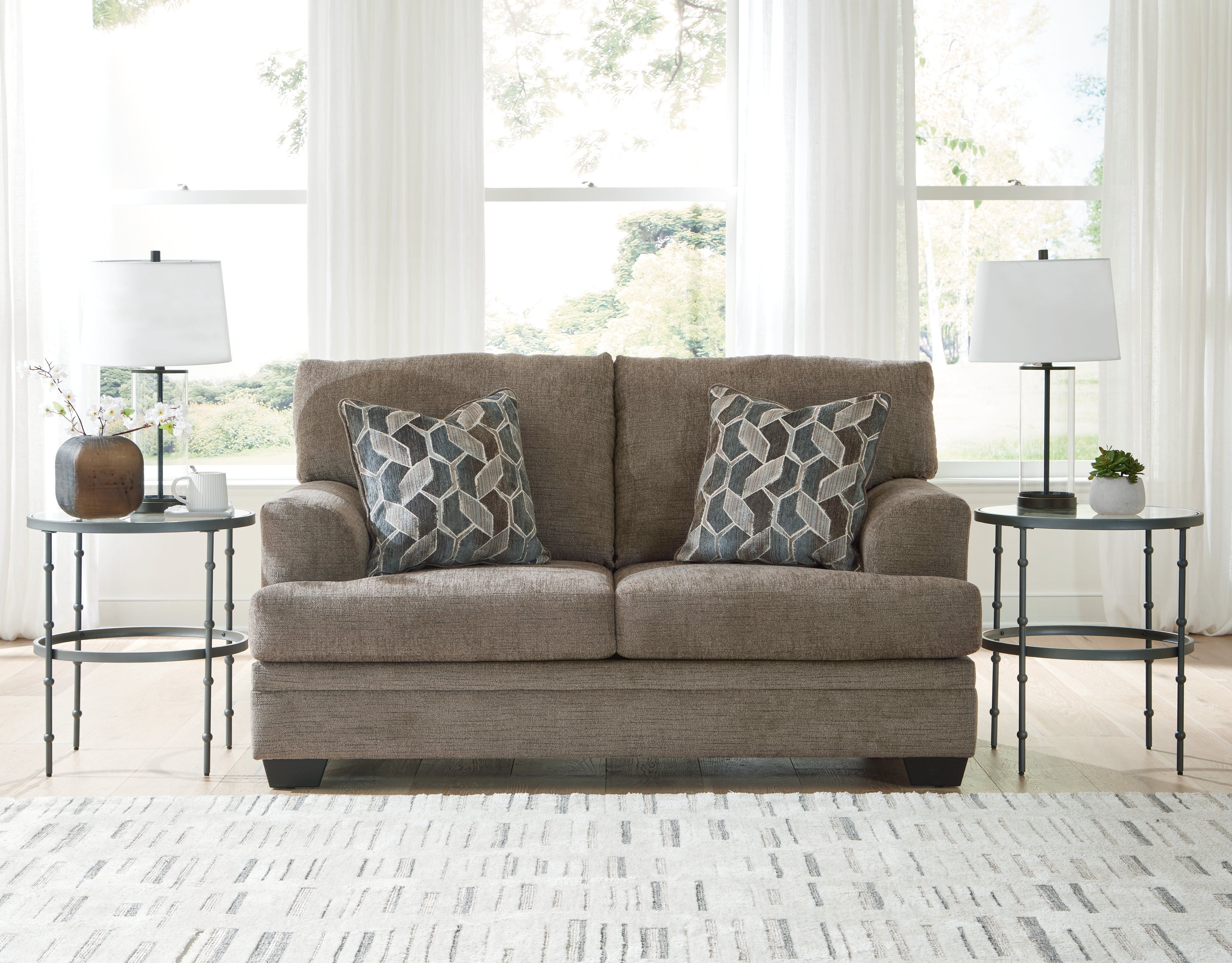 Best Furniture Outlet - Ashley Furniture - Stonemeade Living Room - Loveseat / Nutmeg - 5950535