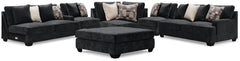 Best Furniture Outlet - Ashley Furniture - Lavernett 5-Piece Sectional and Ottoman - 5-Piece Sectional and Ottoman - 59603U2