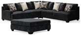 Best Furniture Outlet - Ashley Furniture - Lavernett 3-Piece Sectional and Oversized Ottoman - 3-Piece Sectional and Oversized Ottoman - 59603U3