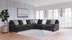 Best Furniture Outlet - Ashley Furniture - Lavernett Sectional - LAF 3-Piece Sectional / Charcoal - 59603S1