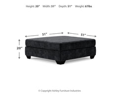Lavernett 3-Piece Sectional and Oversized Ottoman