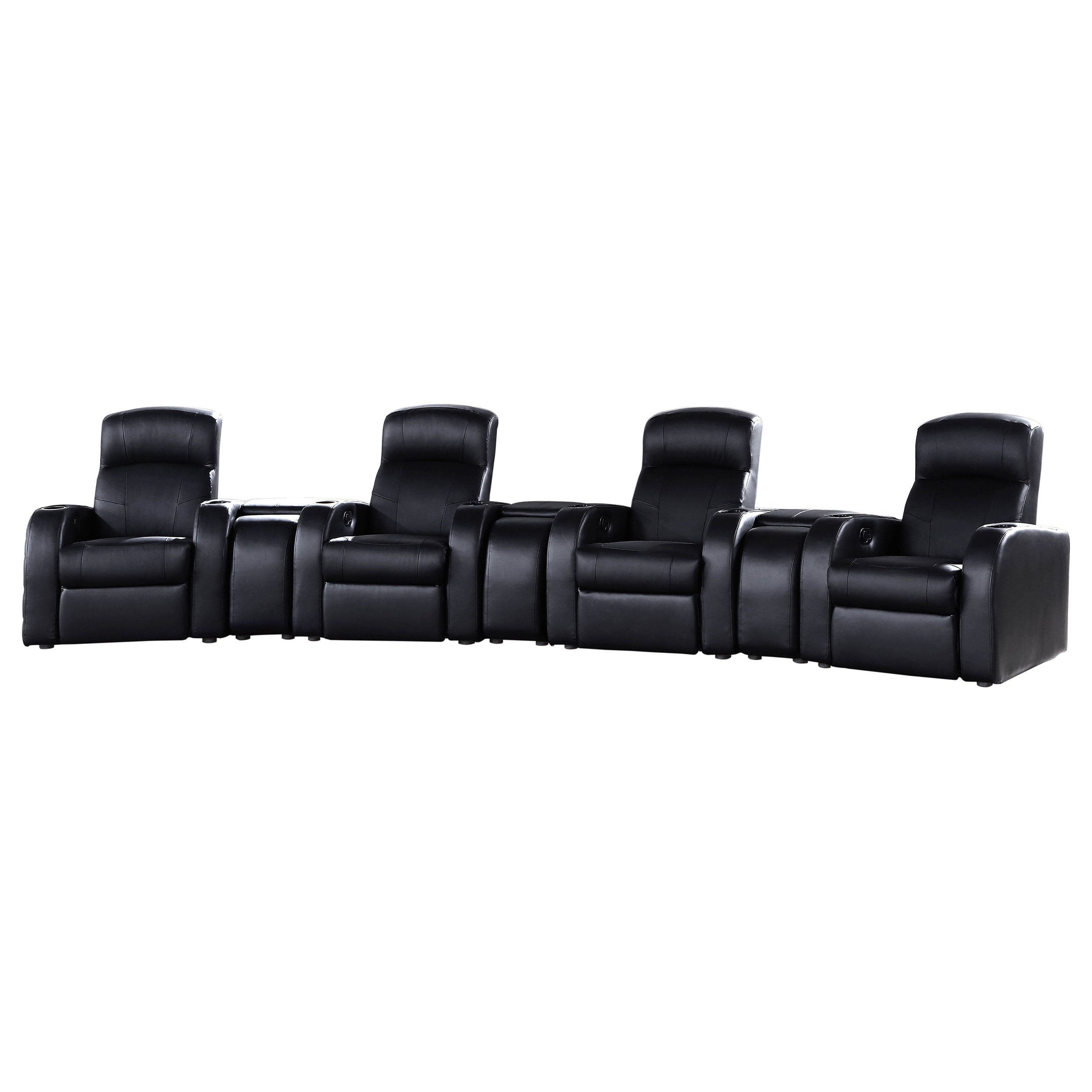 Best Furniture Outlet - Coaster - Cyrus 7-piece Upholstered Home Theater Seating - 600001-S4A