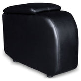 Best Furniture Outlet - Coaster - Cyrus Upholstered Home Theater Storage Wedge Console Black - 600002