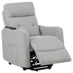 Dayes Upholstered Power Lift Recliner Chair Light Grey