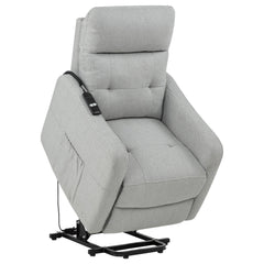 Dayes Upholstered Power Lift Recliner Chair Light Grey