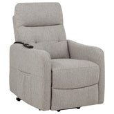 Best Furniture Outlet - Coaster - Dayes Upholstered Power Lift Recliner Chair Taupe - 600131P
