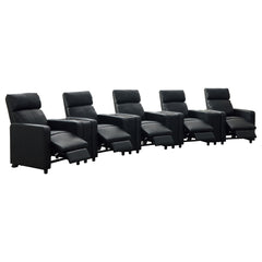 Toohey Upholstered Tufted Recliner Living Room Set Black