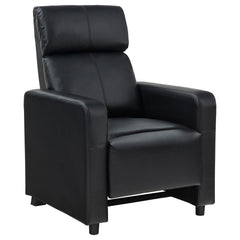 Best Furniture Outlet - Coaster - Toohey Upholstered Home Theater Push Back Recliner Black - 600181