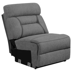 Best Furniture Outlet - Coaster - Higgins Upholstered Armless Chair Grey - 600370AC