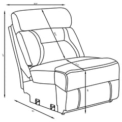 Higgins Upholstered Armless Chair Grey