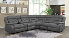Higgins Upholstered RAF Power Recliner Grey