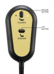 Sanger Upholstered Power Lift Massage Recliner Charcoal Grey