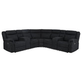 Best Furniture Outlet - Coaster - Hagen Upholstered Power Reclining Sectional Sofa Steel Grey - 600500P
