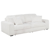 Best Furniture Outlet - Coaster - Jacana Corduroy Upholstered Dual Power Chaise Sofa Ivory - 600535P
