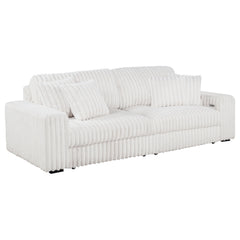 Best Furniture Outlet - Coaster - Jacana Corduroy Upholstered Dual Power Chaise Sofa Ivory - 600535P