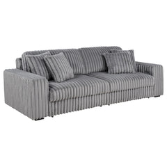 Best Furniture Outlet - Coaster - Jacana Corduroy Upholstered Dual Power Chaise Sofa Grey - 600536P