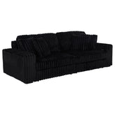 Best Furniture Outlet - Coaster - Jacana Corduroy Upholstered Dual Power Chaise Sofa Black - 600537P