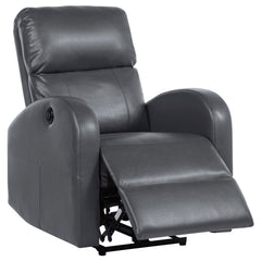 Best Furniture Outlet - Coaster - Grant Upholstered Power Recliner Chair Grey - 601499P