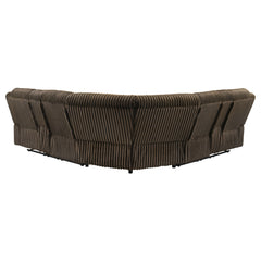 Atkinson Upholstered Reclining Sectional Sofa Chocolate