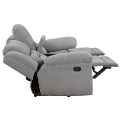 Gilson 2-piece Chenille Upholstered Reclining Sofa Set Grey