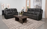 Best Furniture Outlet - Coaster - Raelynn 2-piece Upholstered Reclining Sofa Set Grey - 603191-S2