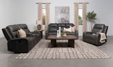 Best Furniture Outlet - Coaster - Raelynn 3-piece Upholstered Reclining Sofa Set Grey - 603191-S3