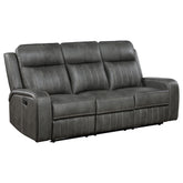 Best Furniture Outlet - Coaster - Raelynn Upholstered Track Arm Motion Sofa Grey - 603191