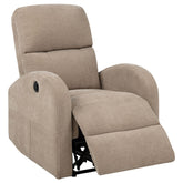 Best Furniture Outlet - Coaster - Grant Fabric Upholstered Power Recliner Chair Camel - 603303P
