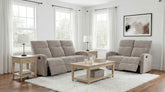 Best Furniture Outlet - Coaster - Hamilton 2-piece Chenille Manual Reclining Sofa Set Sand - 603371-S2