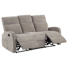 Best Furniture Outlet - Coaster - Hamilton Chenille Manual Reclining Sofa Sand - 603371