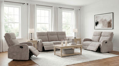 Hamilton Chenille Manual Reclining Sofa Sand