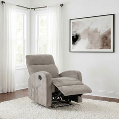Hamilton Chenille Manual Recliner Sand