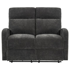 Hamilton Chenille Manual Reclining Loveseat Charcoal Grey