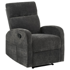Hamilton Chenille Manual Recliner Charcoal Grey
