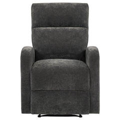 Hamilton Chenille Manual Recliner Charcoal Grey