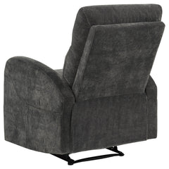 Hamilton Chenille Manual Recliner Charcoal Grey