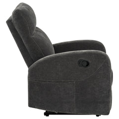 Hamilton Chenille Manual Recliner Charcoal Grey