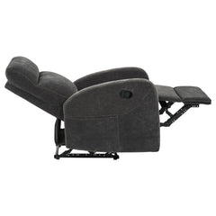 Hamilton Chenille Manual Recliner Charcoal Grey