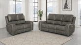 Best Furniture Outlet - Coaster - Brickston 2-piece Triple Power Reclining Sofa Set Charcoal - 603431PPP-S2