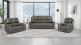 Best Furniture Outlet - Coaster - Brickston 3-piece Triple Power Reclining Sofa Set Charcoal - 603431PPP-S3