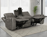 Best Furniture Outlet - Coaster - Brickston Triple Power Reclining Sofa Charcoal - 603431PPP